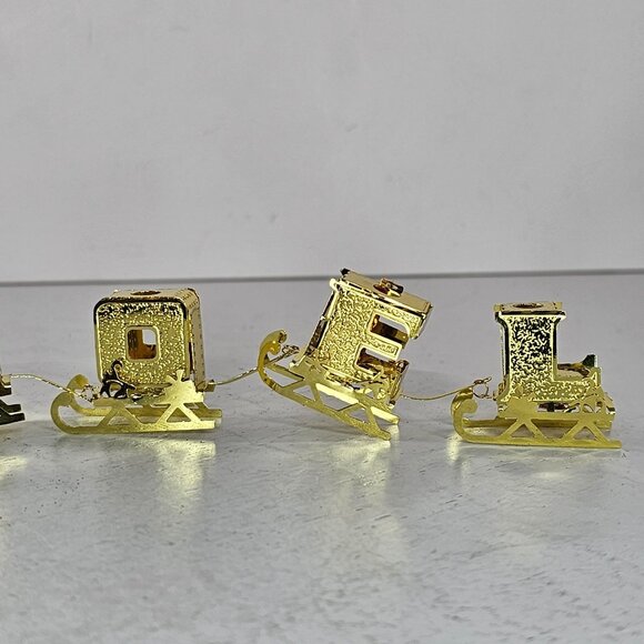 Oriental Trading Company Reindeer Noel Sleigh Gold Candle Holder - Picture 4 of 8